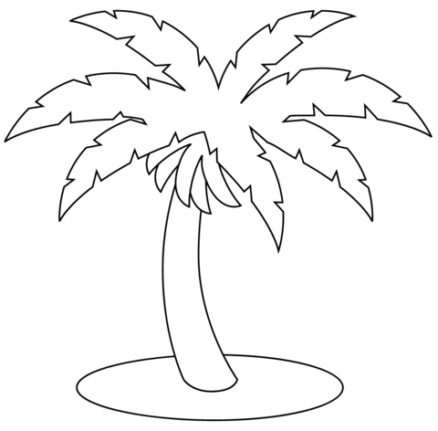 Banana Tree From Trees Coloring Page